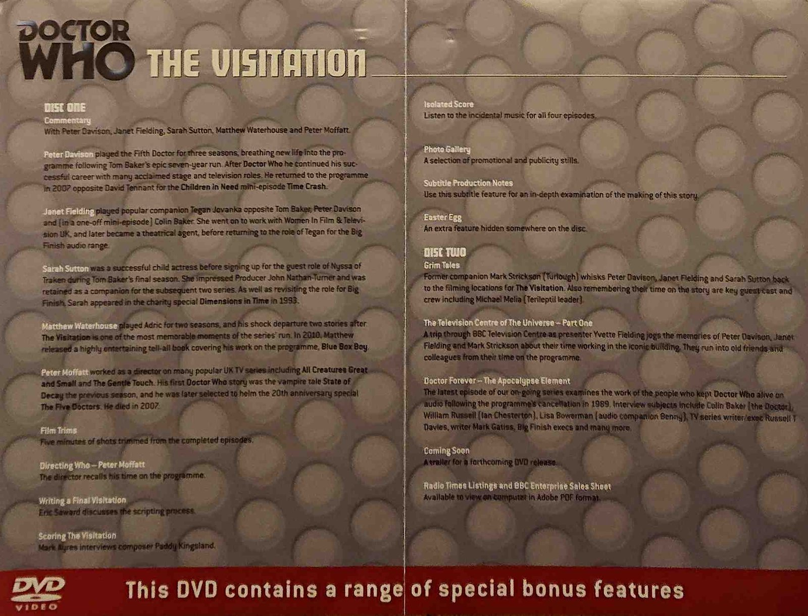 Inserts from BBCDVD 3690